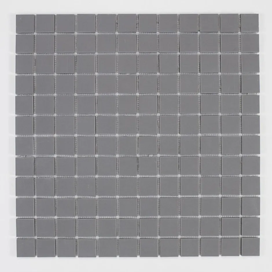 Mosaïque en solid surface 30 x 30 cm - carreau 2,5 x 2,5 cm blanc pur lisse-U-tile Discount