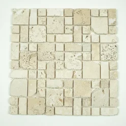 Albedo Pierre Mosaïque en Travertin Antico Romano