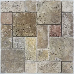 Albedo Pierre Mosaïque en Travertin Scabas - Pattern