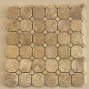 Mosaïque en Travertin Vieilli Foncé - Octogone-Albedo Pierre Sale