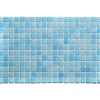 Ilcom Mosaïque en verre pressé antidérapant R12 sur maille pour piscine 32.5cm x 51.5cm - Caribbean Pool (0,167m²)