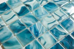 Ilcom Mosaïque en verre pressé sur maille pour piscine 31.5cm x 47.7cm - Modena Como Pool (0,151m²)