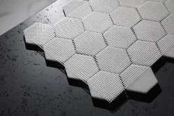 Ilcom Mosaïque en verre pressé sur filet pour salle de bain et cuisine 43.5cm x 32cm - Botanic Green Garden Matt