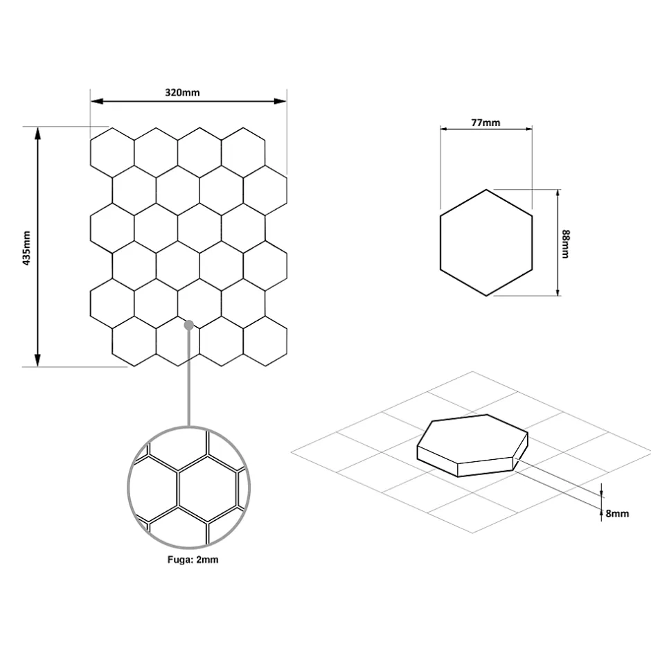 Ilcom Mosaïque en verre pressé sur filet pour salle de bain et cuisine 43.5cm x 32cm - Botanic Green Garden Matt