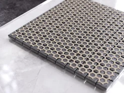 Ilcom Mosaïque en verre sur filet pour salle de bain ou cuisine 30 cm x 30 cm - Saint Patrick