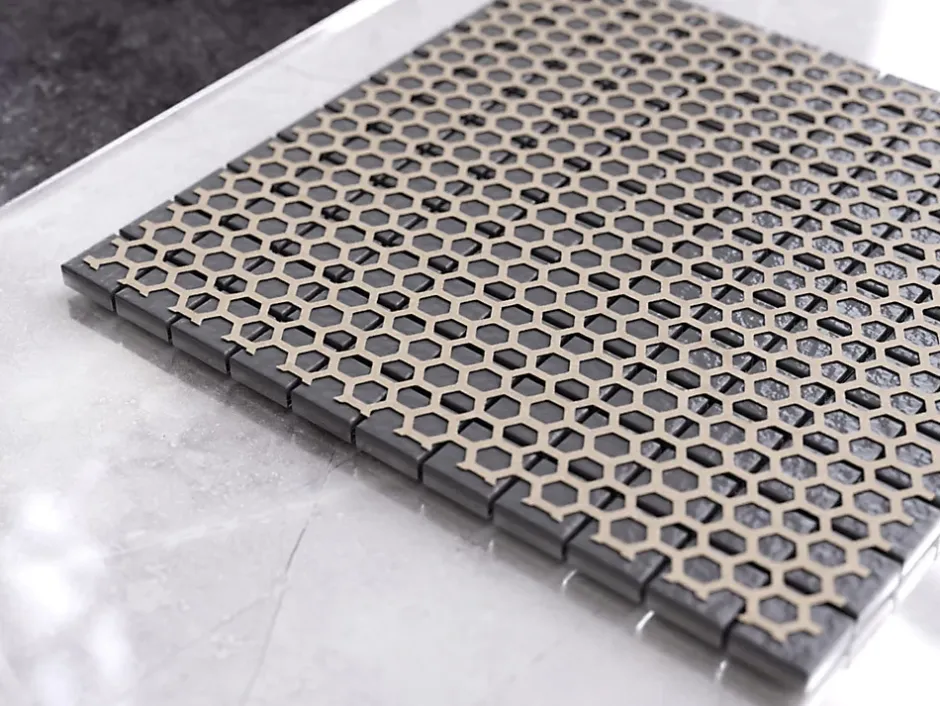 Ilcom Mosaïque en verre sur filet pour salle de bain ou cuisine 30 cm x 30 cm - Saint Patrick