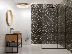 Mosaïque en verre sur filet pour salle de bain ou cuisine 30 cm x 30 cm - Volcano gold-Ilcom Hot