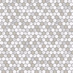 Ilcom Mosaïque en verre sur filet pour salle de bain ou cuisine 30.0cm x 30.3cm - Grey lava