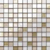 Mosaïque en verre sur filet pour salle de bain ou cuisine 30 cm x 30 cm - Caffelatte-Ilcom Clearance