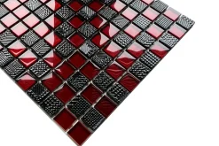 Mosaïque en verre sur filet pour salle de bain ou cuisine 30 cm x 30 cm - Aventador-Ilcom Outlet