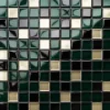 Mosaïque en verre sur filet pour salle de bain ou cuisine 30 cm x 30 cm - Green relax-Ilcom Discount