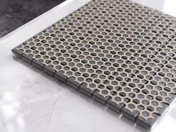 Mosaïque en verre sur filet pour salle de bain ou cuisine 30 cm x 30 cm - Chocolate-Ilcom Best