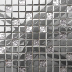 Mosaïque en verre sur filet pour salle de bain ou cuisine 30 cm x 30 cm - Selene-Ilcom Sale