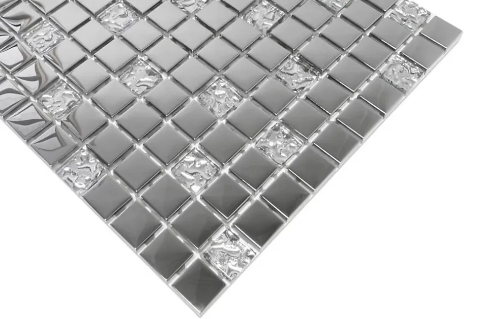 Mosaïque en verre sur filet pour salle de bain ou cuisine 30 cm x 30 cm - Selene-Ilcom Sale