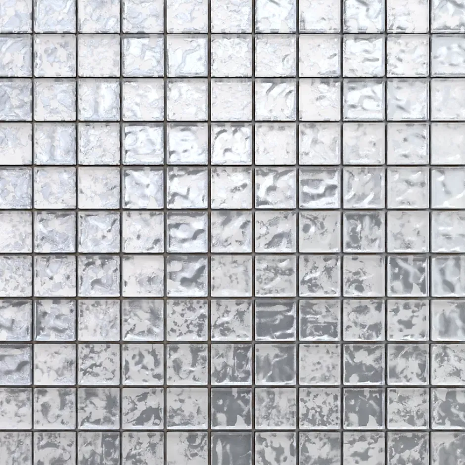 Mosaïque en verre sur filet pour salle de bain ou cuisine 30 cm x 30 cm - Cloud-Ilcom New