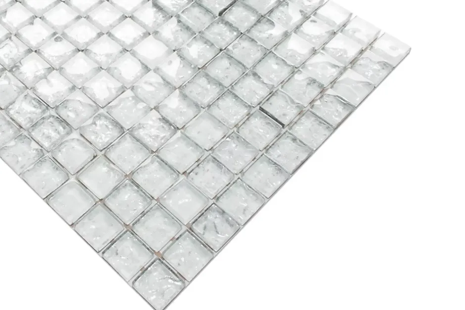 Mosaïque en verre sur filet pour salle de bain ou cuisine 30 cm x 30 cm - Cloud-Ilcom New