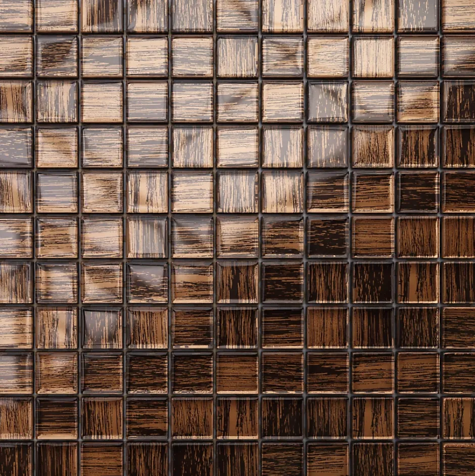 Mosaïque en verre sur filet pour salle de bain ou cuisine 30 cm x 30 cm - The doors-Ilcom Best