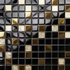 Ilcom Mosaïque en verre sur filet pour salle de bain ou cuisine 30 cm x 30 cm - Monte Carlo