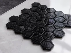 Ilcom Mosaïque en verre sur filet pour salle de bain et cuisine 24.7cm x 25.5cm - Crochet