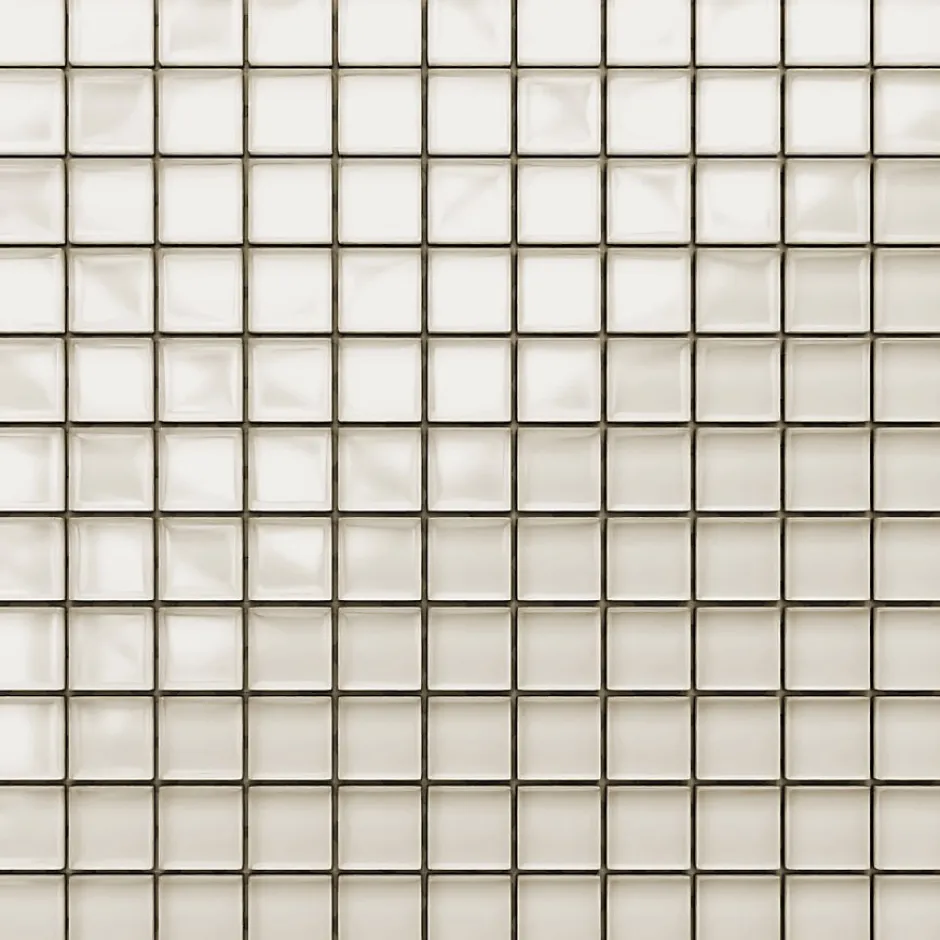 Ilcom Mosaïque en verre sur filet pour salle de bain ou cuisine 30 cm x 30 cm - Condensed milk