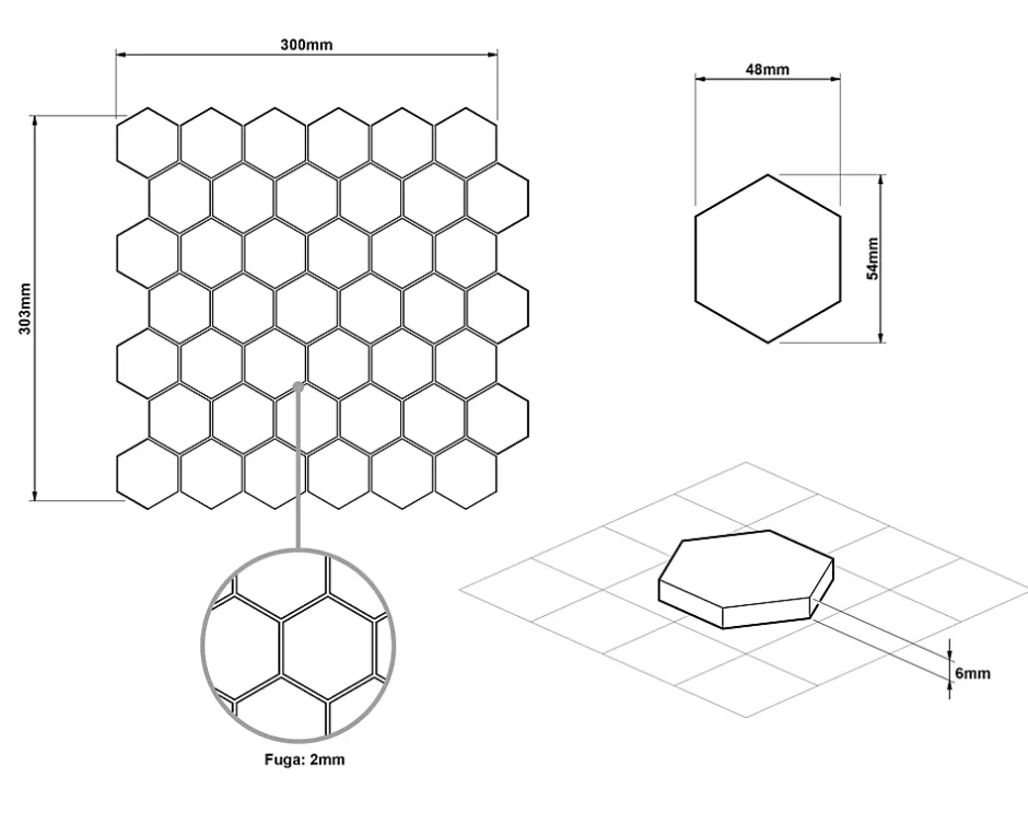 Ilcom Mosaïque en verre sur filet pour salle de bain et cuisine 30.3 cm x 30 cm - White Lava