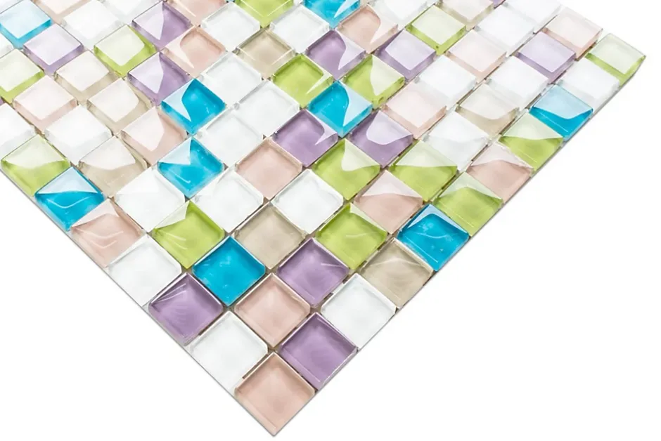Mosaïque en verre sur filet pour salle de bain ou cuisine 30 cm x 30 cm - Gummy bears-Ilcom Sale