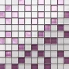Ilcom Mosaïque en verre sur filet pour salle de bain ou cuisine 30 cm x 30 cm - Lilac orchid