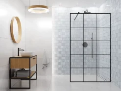 Mosaïque en verre sur maille pour salle de bain ou cuisine 29.7cm x 28.8cm - Caotic grey-Ilcom Clearance