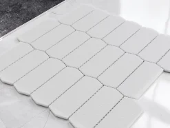 Mosaïque en verre sur maille pour salle de bain ou cuisine 29.7cm x 28.8cm - Caotic grey-Ilcom Clearance