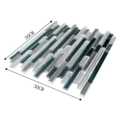 GoodHome Mosaïque Foxe bleu 30 x 30 cm