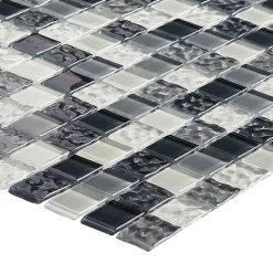 Colours Mosaïque gris et blanc 30 x 30 cm Calabria