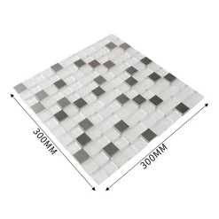 Mosaïque gris et blanc 32 x 32 cm Prate-GoodHome Online