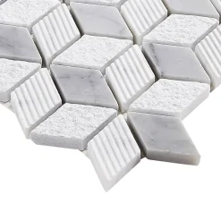 Mosaïque gris et blanc 25,3x29,3cm Ultimate marble-GoodHome Outlet