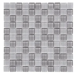 GoodHome Mosaïque gris 30x30cm Glina