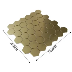 GoodHome Mosaïque laiton doré 30x30cm Albena