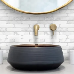 Mosaïque marbre Gellules blanc L. 30 x l. 29 cm Mat Inter- Hot