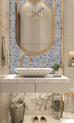 Mosaïque Mardryo silver 2,3 x 2,3 cm-Casa Linea Outlet