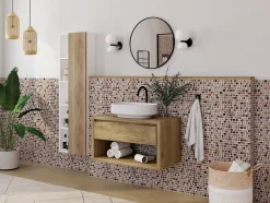 Mosaïque marron 30,7x31,3cm Saphyr-GoodHome Outlet