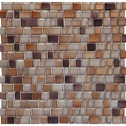 Mosaïque marron 30,7x31,3cm Saphyr-GoodHome Outlet