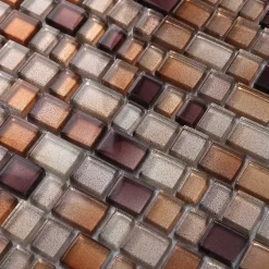 Mosaïque marron 30,7x31,3cm Saphyr-GoodHome Outlet