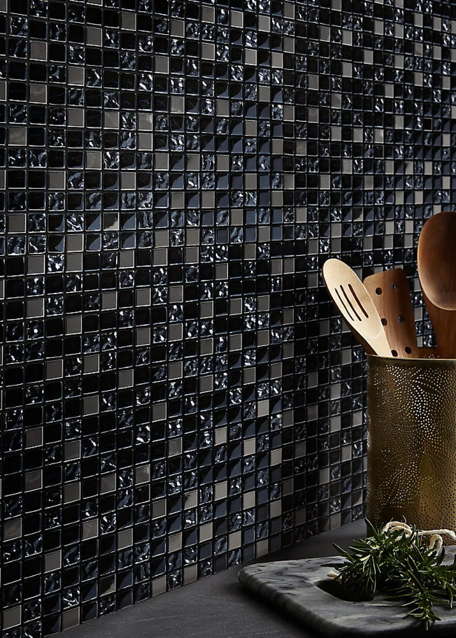 Mosaïque Milaino 30 x 30 cm noir-Colours Hot