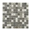 U-tile Mosaïque mixte résine & pierre 30 x 30 cm - carreau 2,5 x 2,5 cm mixte pierre résine blanc