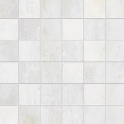 Mosaïque murale en grès cérame émaillé blanc mat L.30 x L.30 cm x ép.7,4 mm, Upper