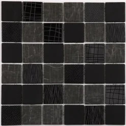 Mosaïque noir 4,7 x 4,7 cm Ben-Mat Inter Online