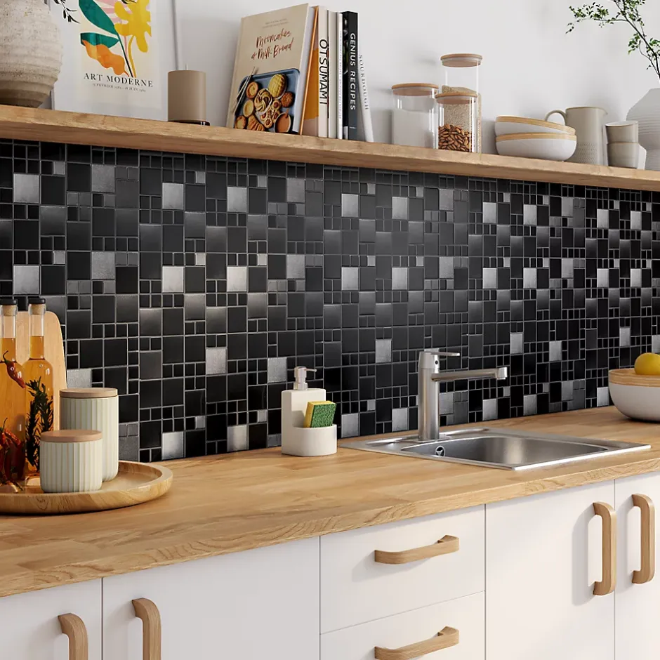 Colours Mosaïque noir 30 x 30 cm Tourino