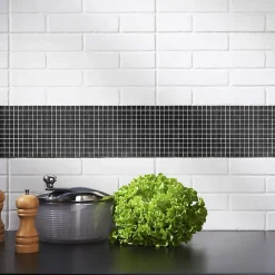 Mosaïque noir et gris 30 x 30 cm Genovia-Colours Hot