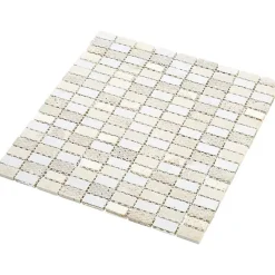 Decoon Mosaïque Pierre / Verre - Beige - 1.5 x 3 cm