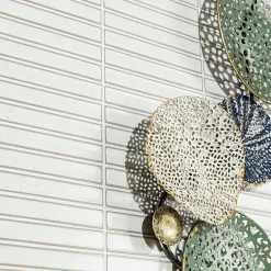 Mosaïque pour salle de bains et cuisine Kit-Kat Piano Blanc 29,6 x 29,9 cm Intérieur/Extérieur-Lux Mosaic Sale