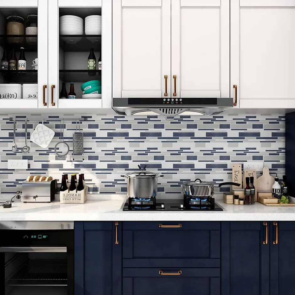 Mosaïque Rennell gris 30 x 30 cm-GoodHome New