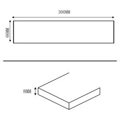 GoodHome Mosaïque Shannon noir et blanc 6,5 x 30 cm